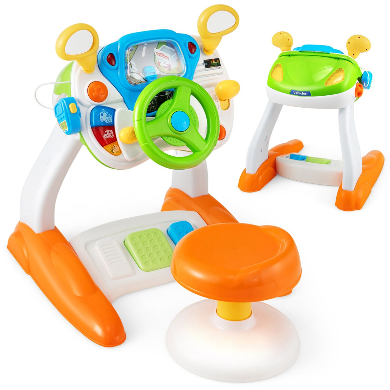 Kids Pretend Ride On Toy Driver Simulation Car Toddler Light Sound